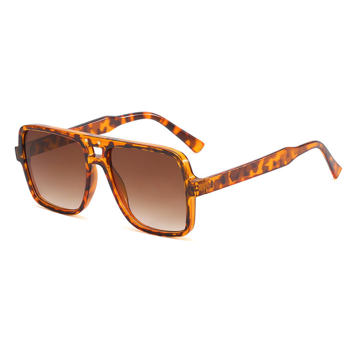 Women's square oversized sunglasses with trendy transparent frame Bowlift
