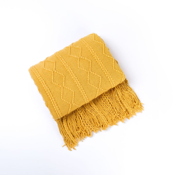 Cozy Decorative Fringe Throw Blanket