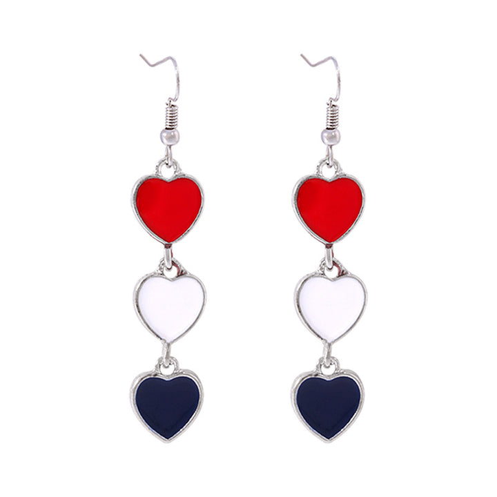 Women's long multi-layer star drop earrings with crystal embellishments and rhodium-plated alloy Bowlift