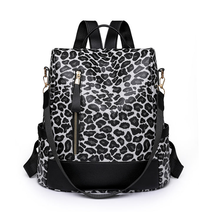 Chic Animal Print Convertible Backpack