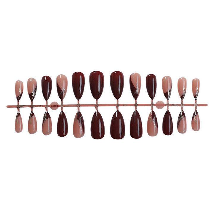 Nail set with glossy finish and elegant designs Bowlift