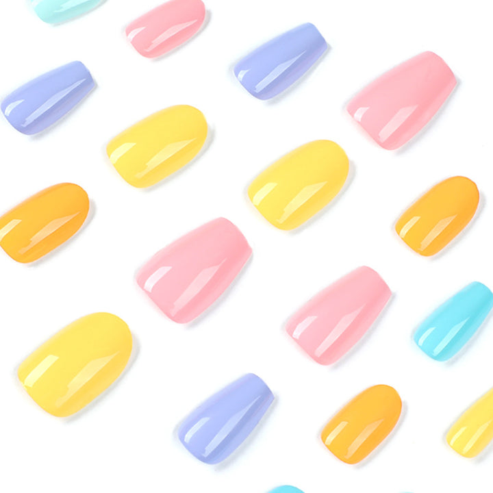 Artificial nail art with colorful designs Bowlift