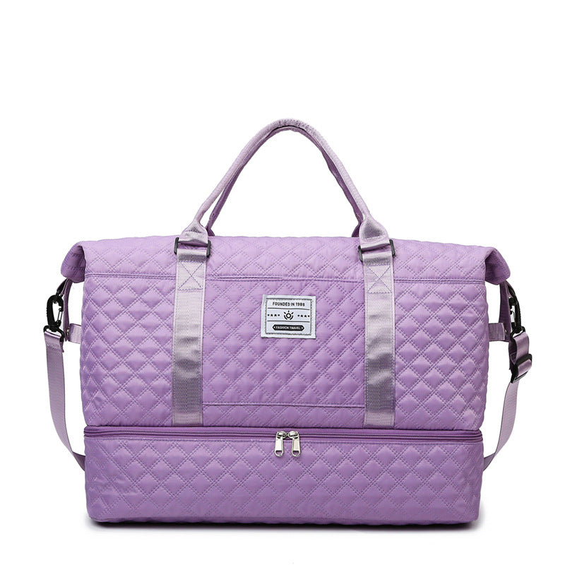 Multi-Pocket Quilted Duffle Bag