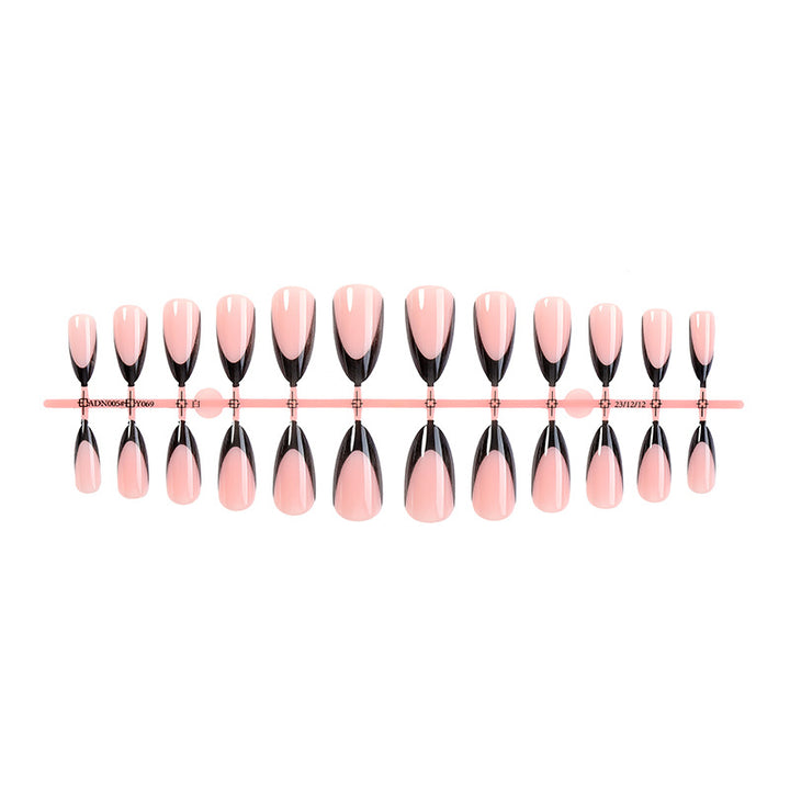Elegant Almond Press-On Nail Set Bowlift