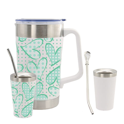 Women's insulated coffee cup with ergonomic handle Bowlift