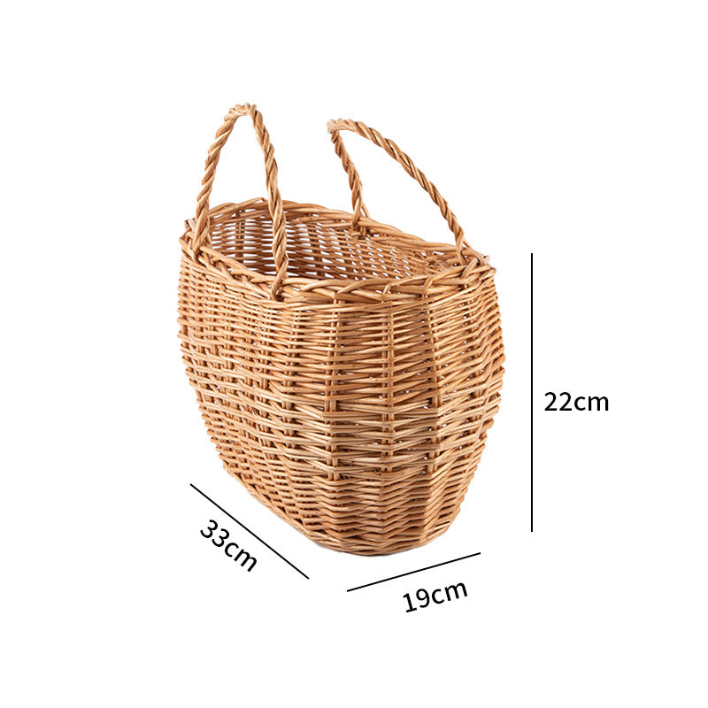 Storage basket made of natural wickerwork