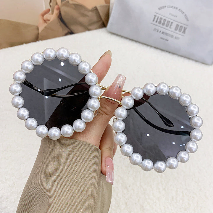 Women’s large sunglasses with pearl-embellished frame Bowlift