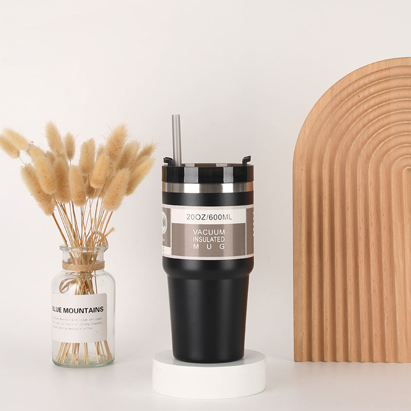 Unisex Insulated Drinking Cup with Integrated Straw Bowlift