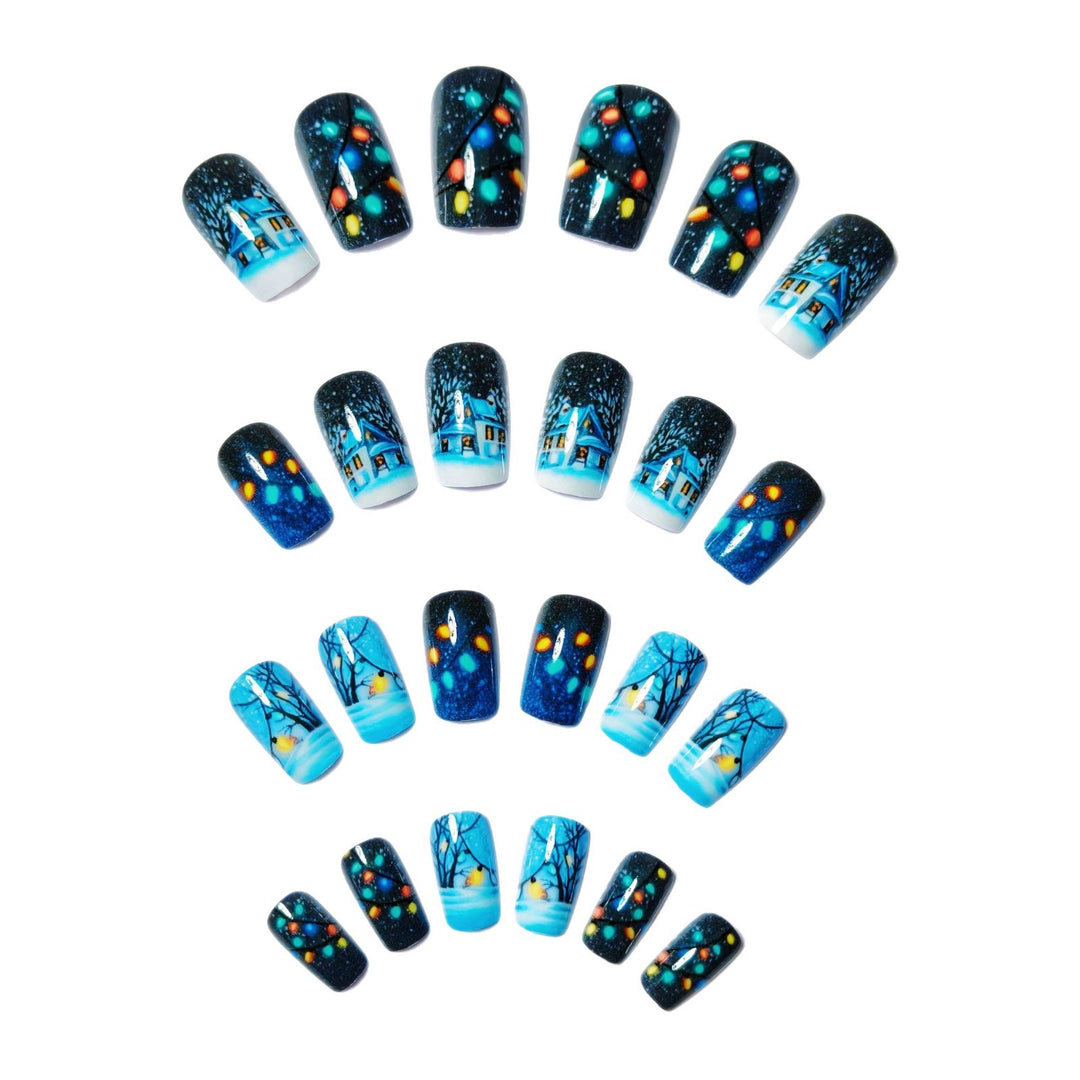 Winter Art Nails with Festive Snow Motif Bowlift