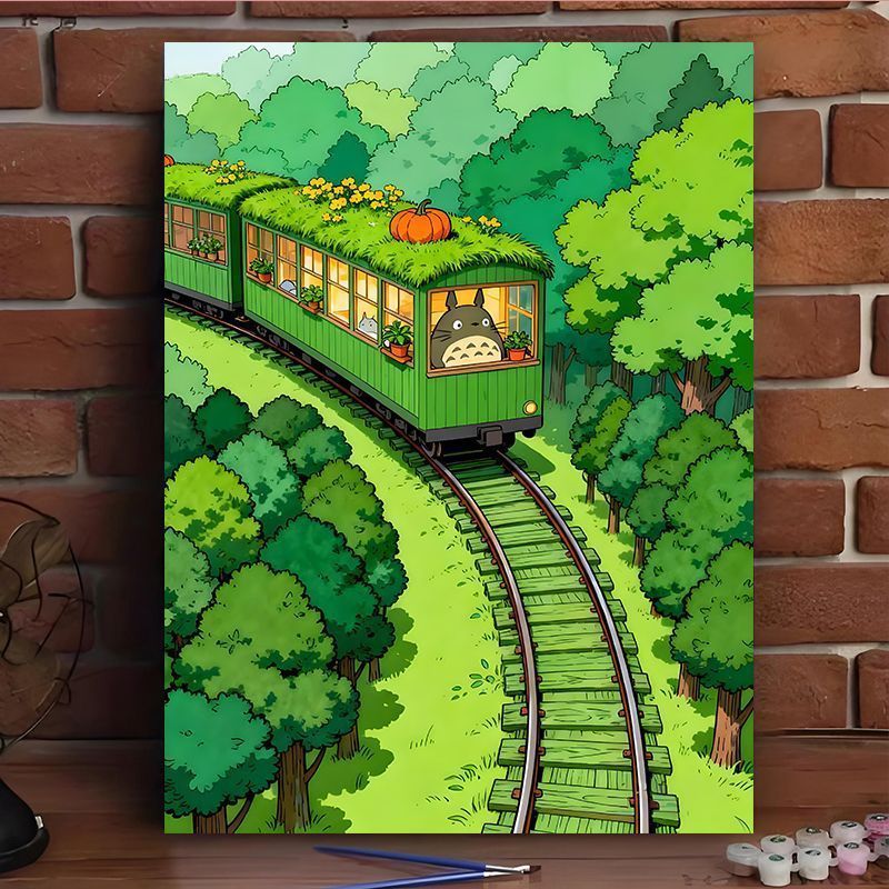 Enchanted Forest Scene Canvas Art Print Bowlift