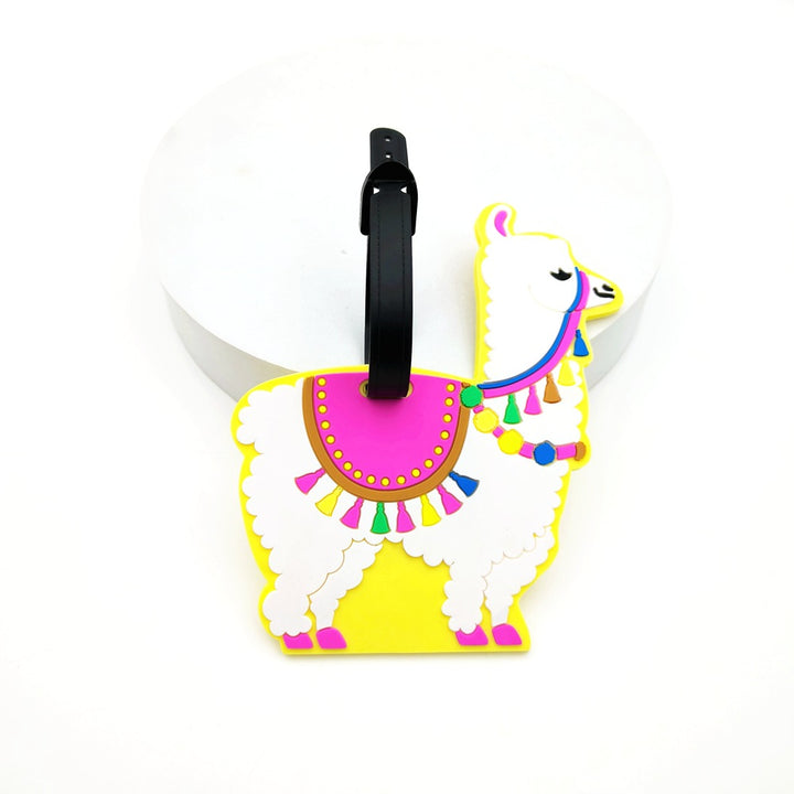 Whimsical Llama Luggage Tag Bowlift