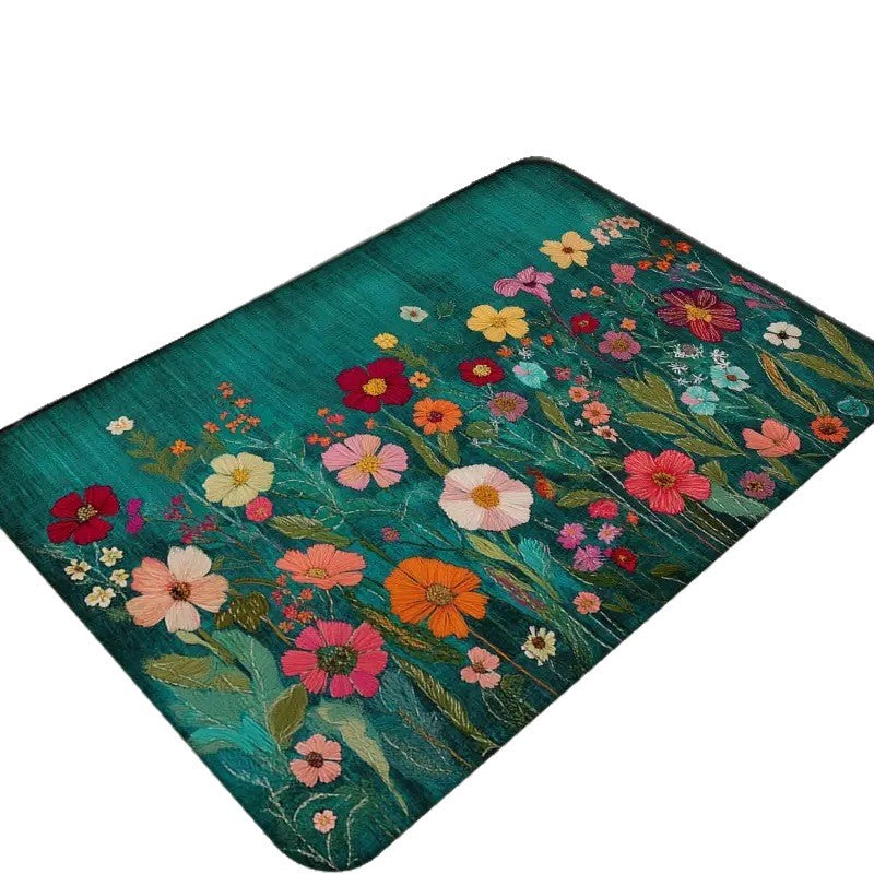 Floral Patterned Welcome Mat Bowlift