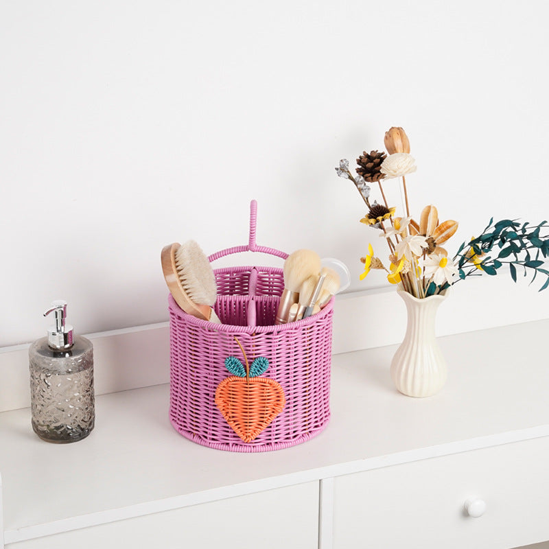 Multi-Compartment Decorative Organizer Basket Bowlift