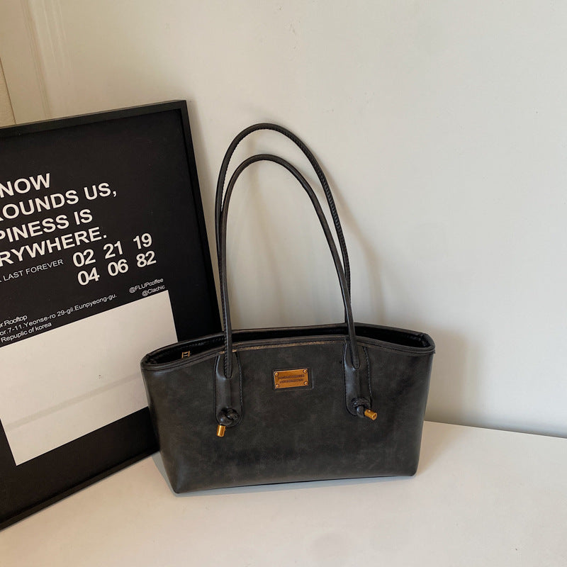 Elegant Structured Shoulder Tote Bowlift