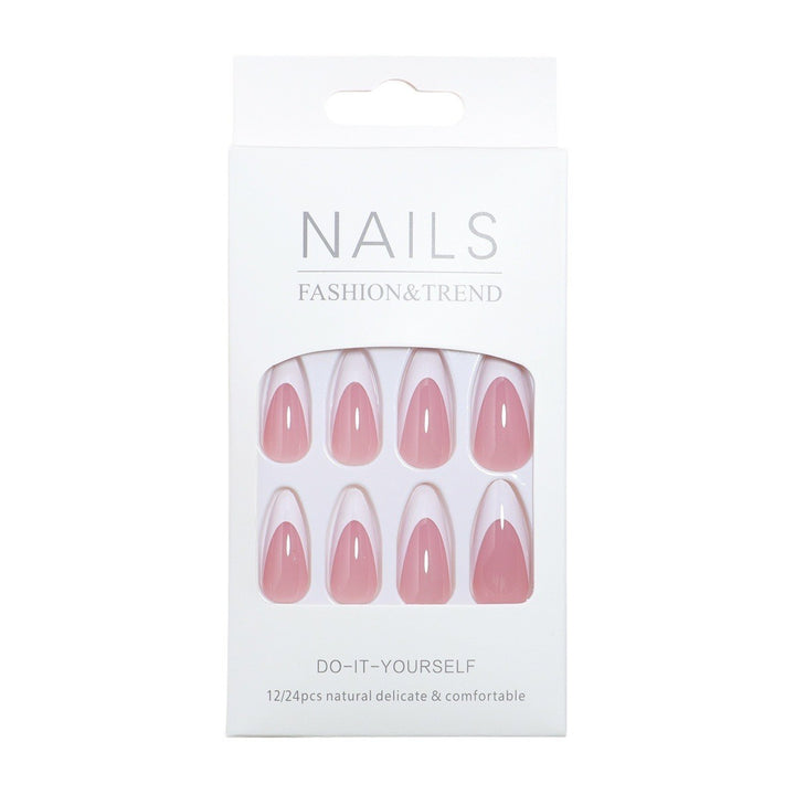 Elegant Stiletto French Tip Press-On Nails Bowlift