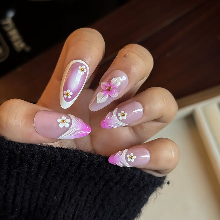 Floral Design Press-On Nail Kit Bowlift