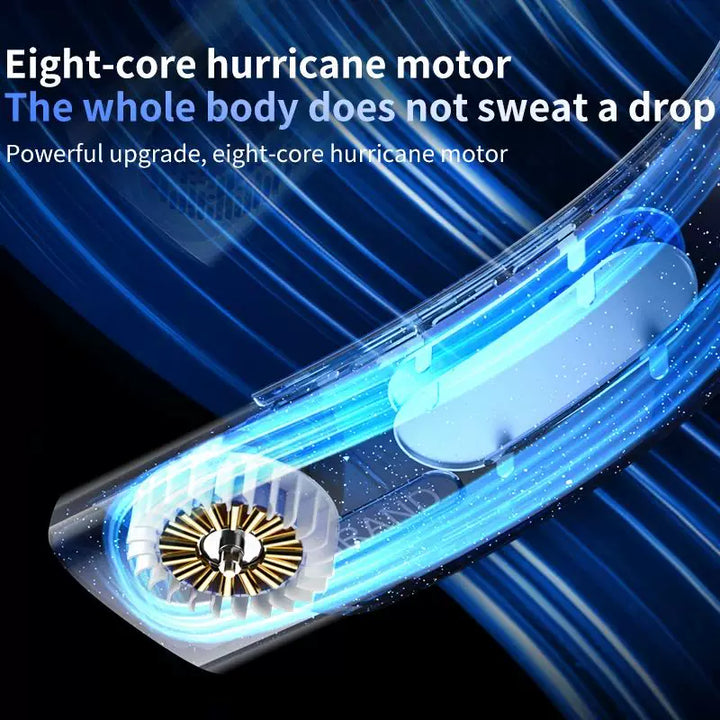 Unisex one size compact rechargeable U-shaped neck fan with bladeless dual air outlets and whisper-quiet brushless motor Bowlift