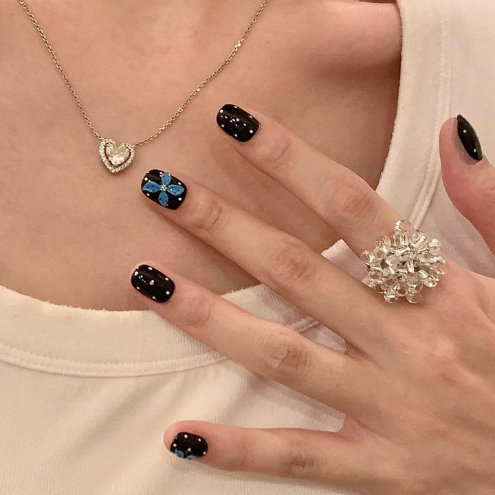 Artificial nails with colorful flower design Bowlift