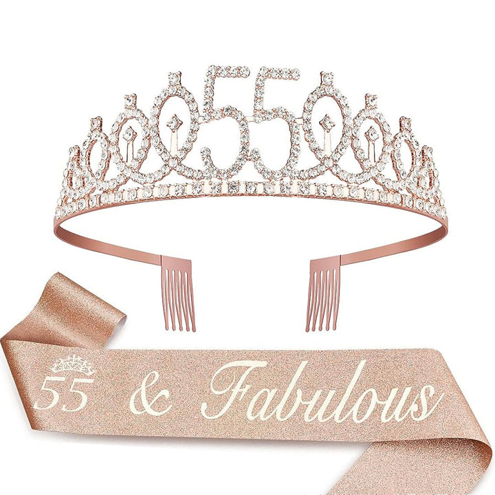 Ladies Crystal Princess Crown with 30 & Fabulous lettering Bowlift
