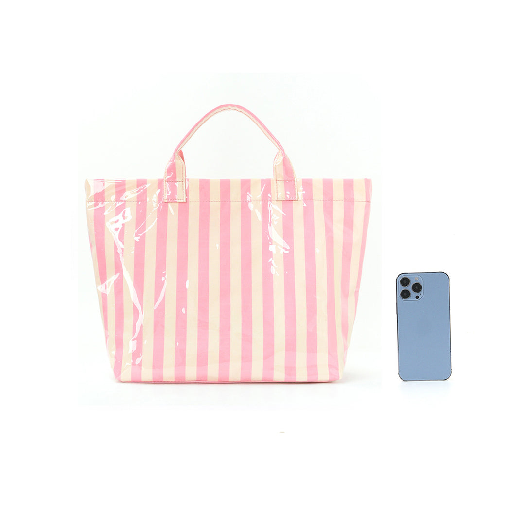Beach bag with colorful check pattern and water-repellent coating Bowlift
