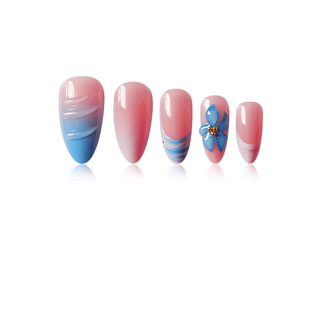 Artistic Butterfly-Inspired Press-On Nail Set Bowlift