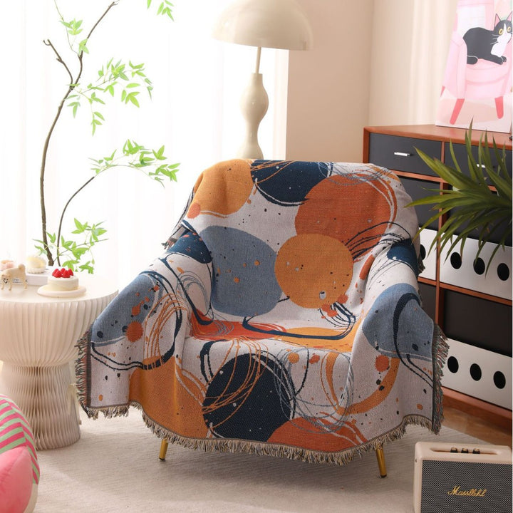 Abstract Art Textured Throw Blanket