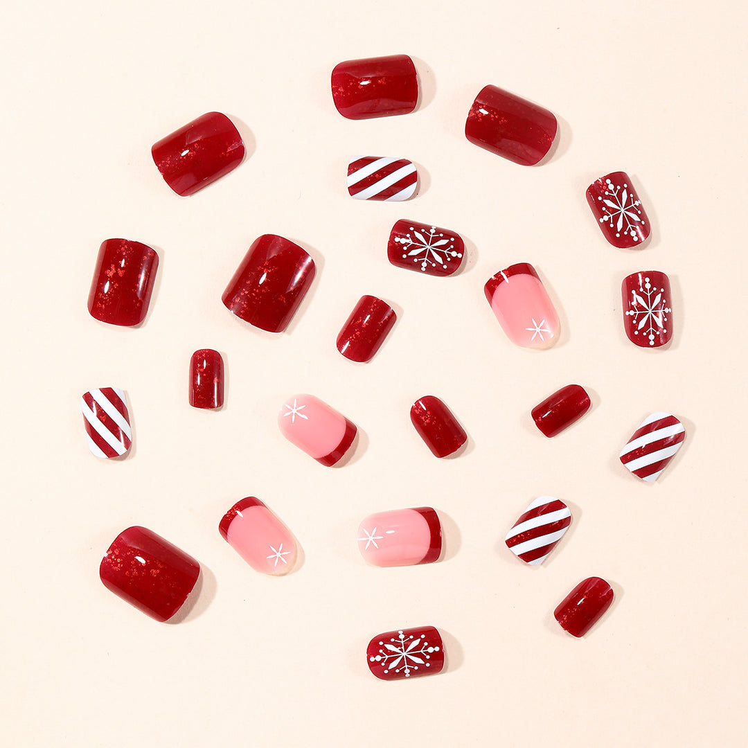 Festive Seasonal Acrylic Nail Art Extensions Bowlift
