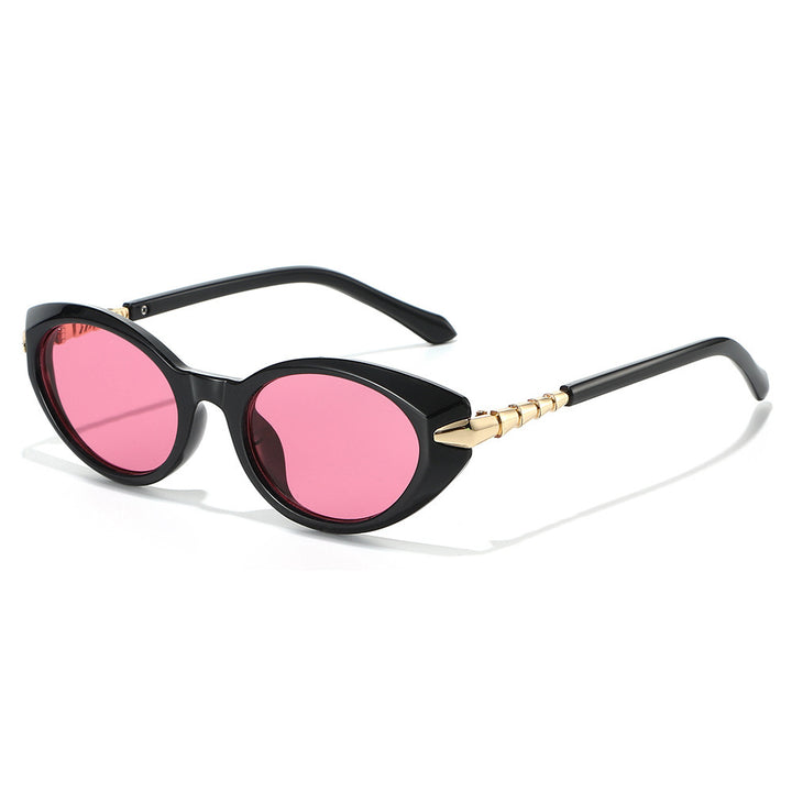 Designer Cat-Eye Sunglasses with Gold Accents Bowlift