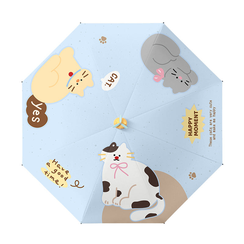 Women's Foldable Umbrella with Cute Animal Design Bowlift