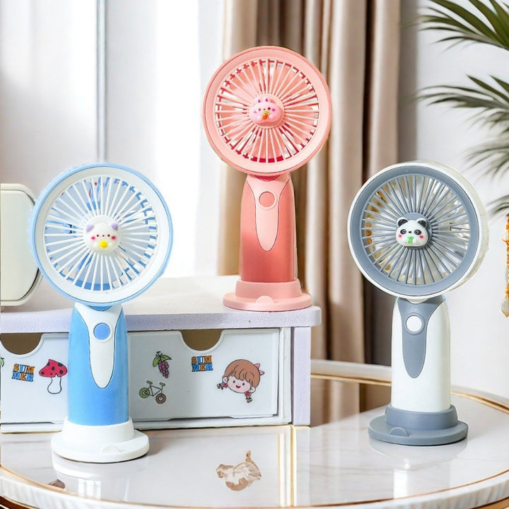 Ladies Portable Hand Fan with Cute Designs Bowlift