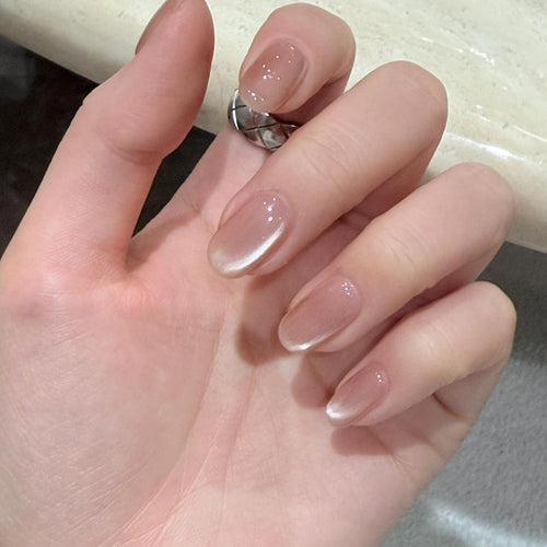 Elegant Nail Tips with Gentle Ombre Effect Bowlift