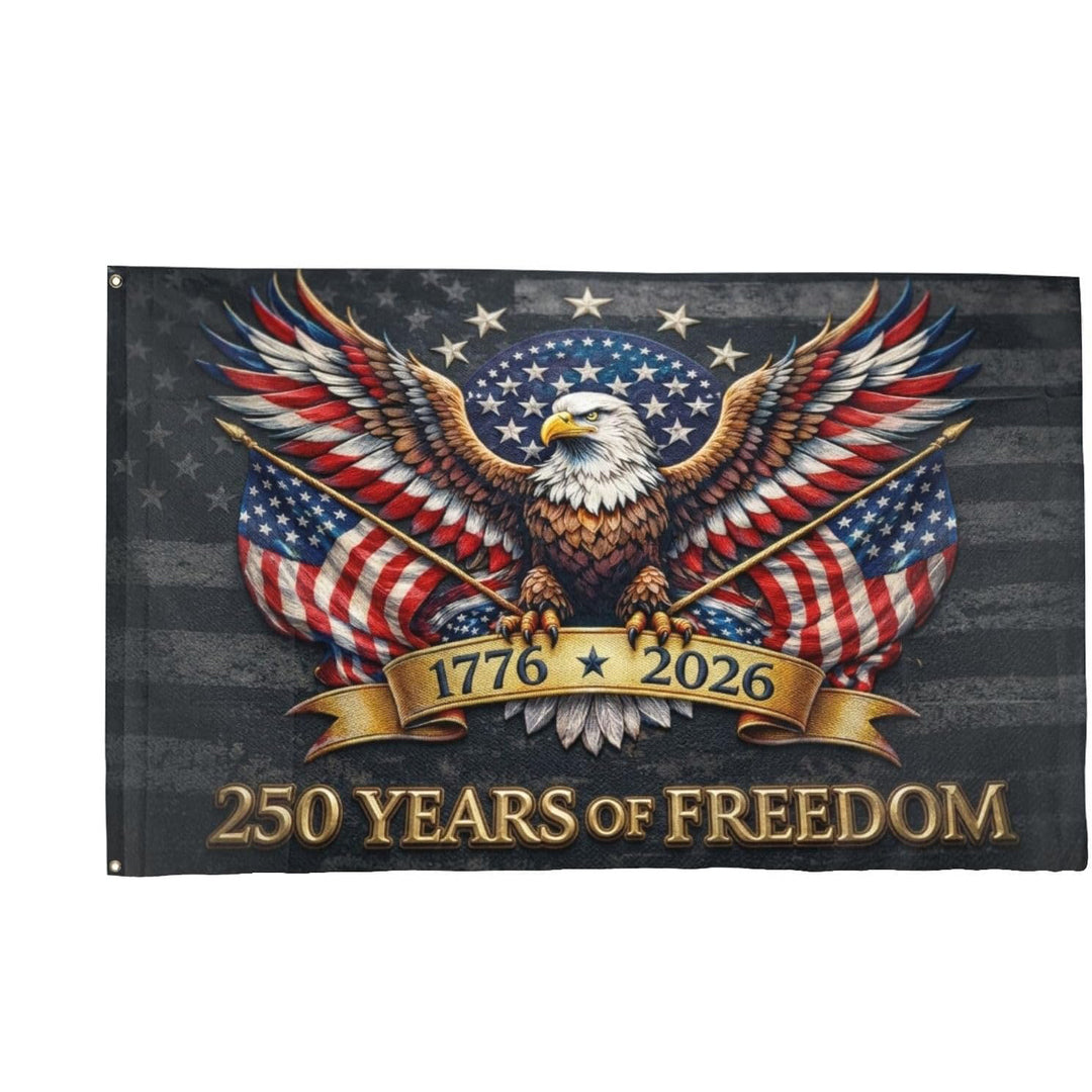 Unisex nan patriotic commemorative heavyweight outdoor flag banner with reinforced grommets and printed eagle emblem Bowlift