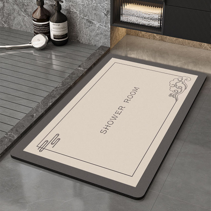 Memory Foam Bath Mat with Floral Print