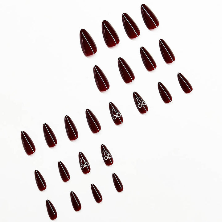 Elegant Stiletto Press-On Nail Extensions Bowlift