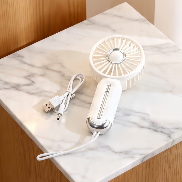 Women's Portable Mini Fan with USB Charging Function and Ergonomic Design Bowlift
