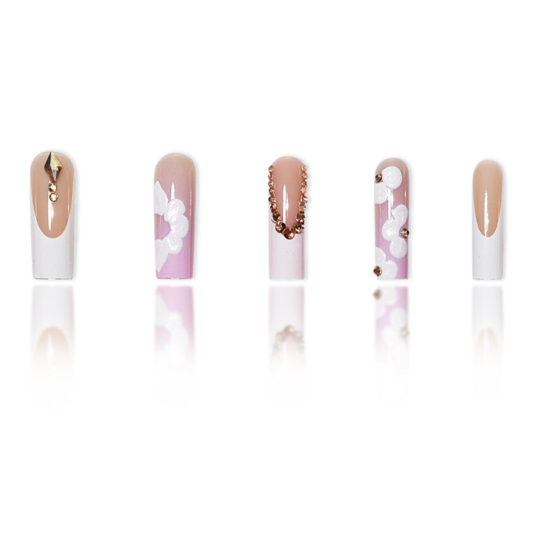 Extravagant Floral Press-On Nail Extensions Bowlift