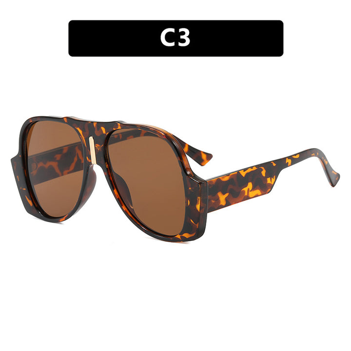 Women's square sunglasses with unique animal pattern frame and UV protection Bowlift