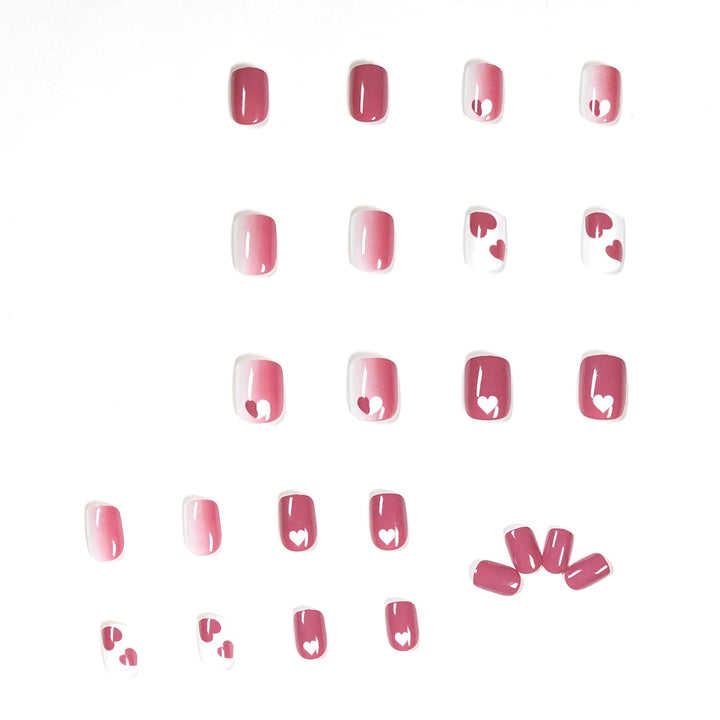 Creative nail art with heart motif and high-gloss finish Bowlift