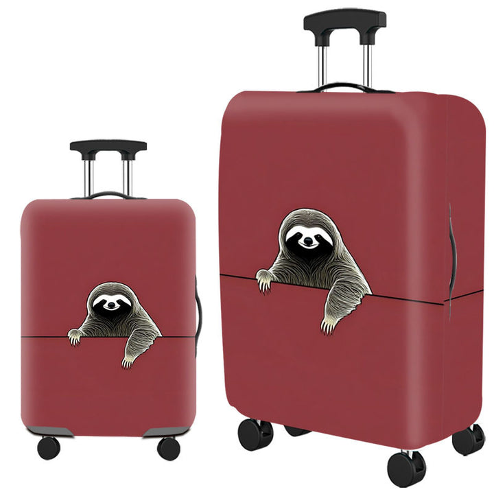 Tropical Leaf Print Hard Shell Luggage Bowlift