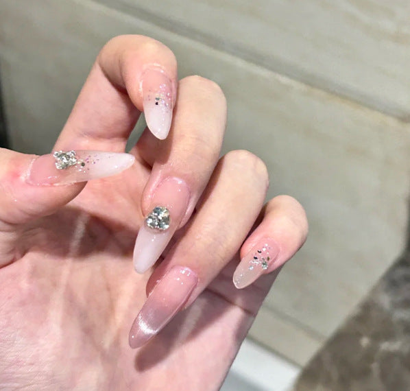 Star-Patterned Elegant Press-On Nail Set Bowlift