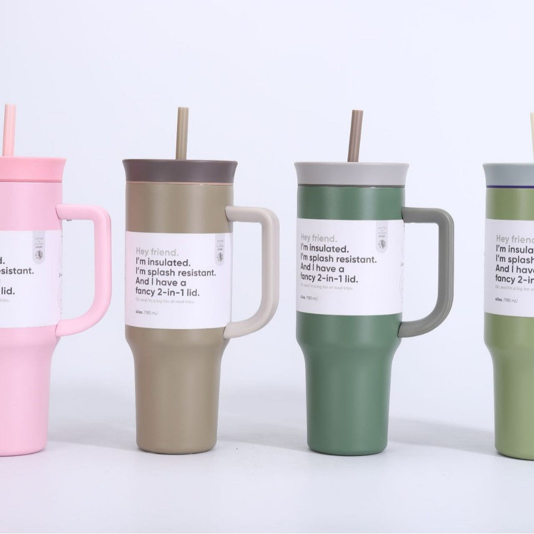 Women's insulated mug with 2-in-1 lid Bowlift