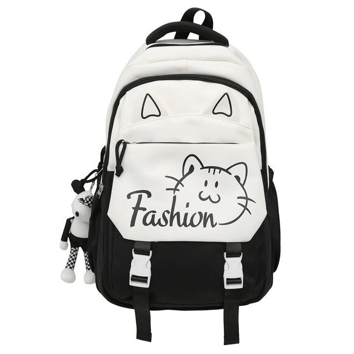 Backpack with Cute Cat Ears and Practical Compartments Bowlift