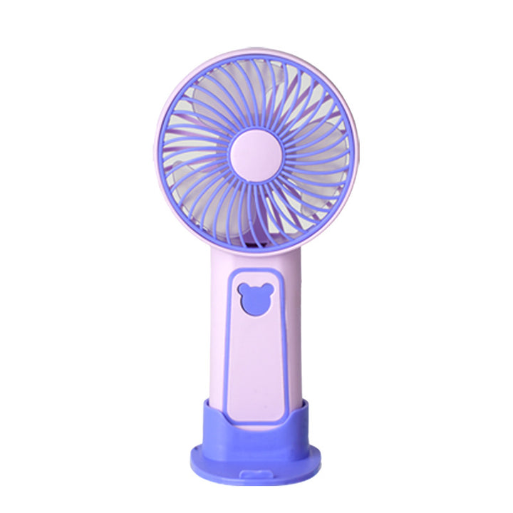 Cute Bear-Themed Portable Handheld Fan Bowlift
