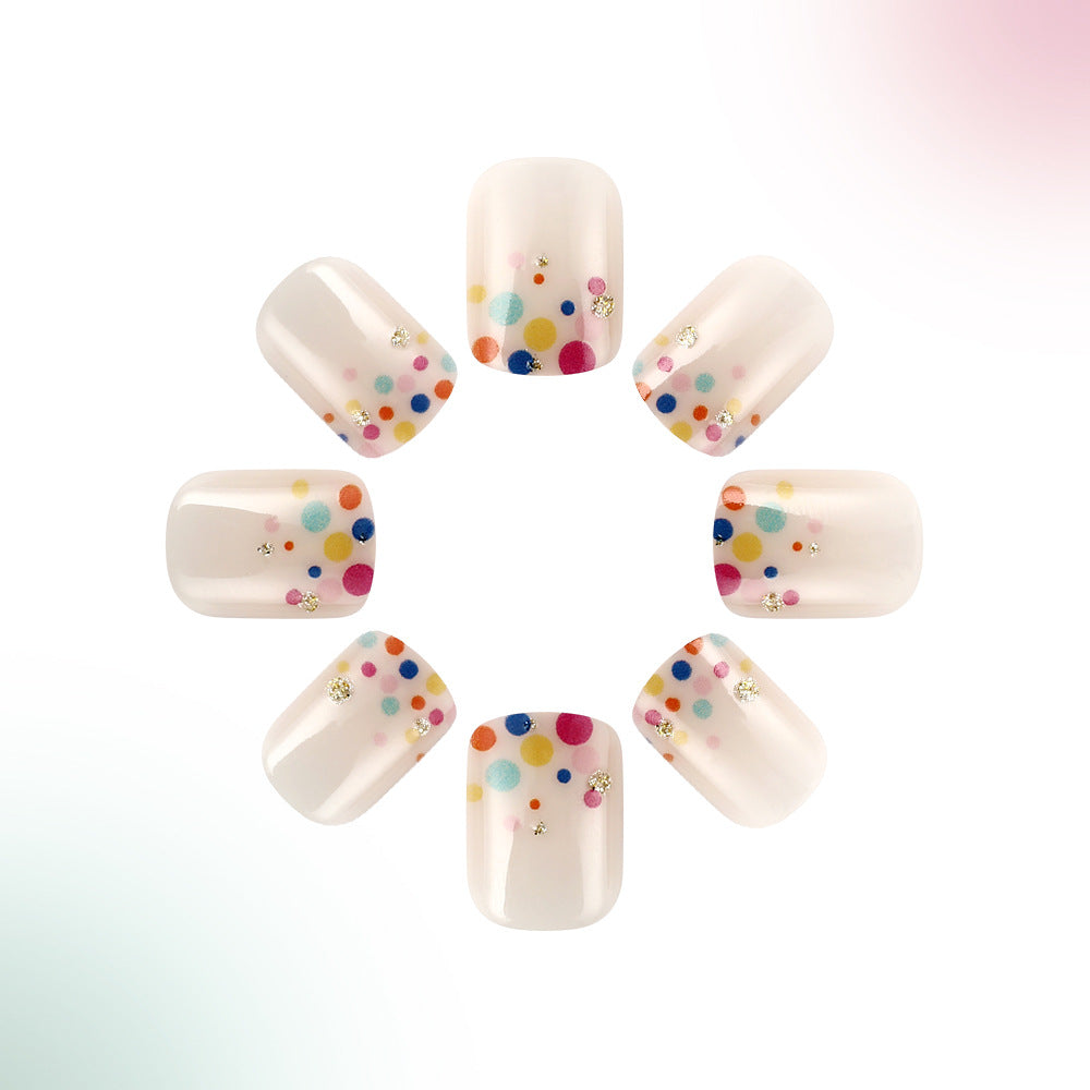 Colorful Dotted Gel Nail Art Set Bowlift