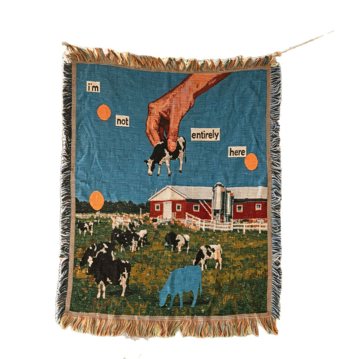 Artistic Farm-Themed Tapestry Blanket