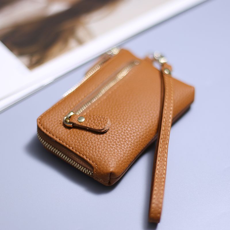 Luxe Textured Zippered Wallet Bowlift