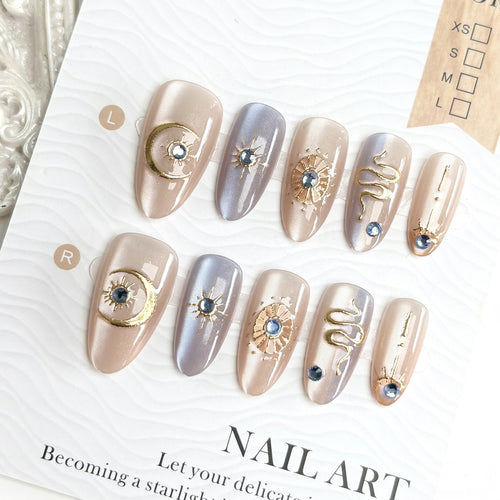 Glamorous artificial nails with luxurious accents Bowlift