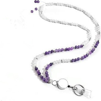 Beaded Eyewear Lanyard Necklace with Retractable Clip Bowlift