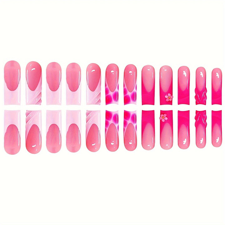 Artistic Floral 3D Press-On Nails Bowlift