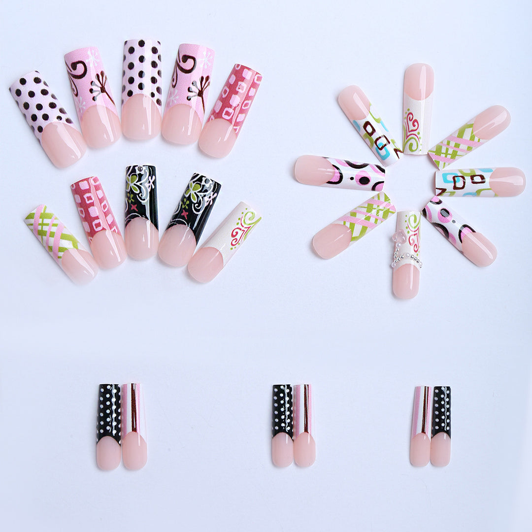 Creative Patterned Artificial Nails Bowlift